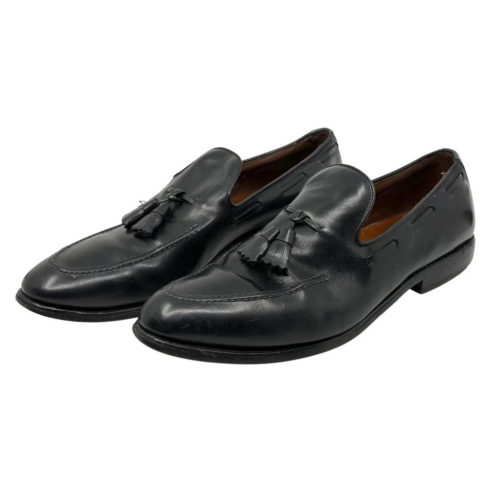 Allen Edmonds Saratoga Mens Black Leather Tassel Loafers Dress Shoes Size 11 B